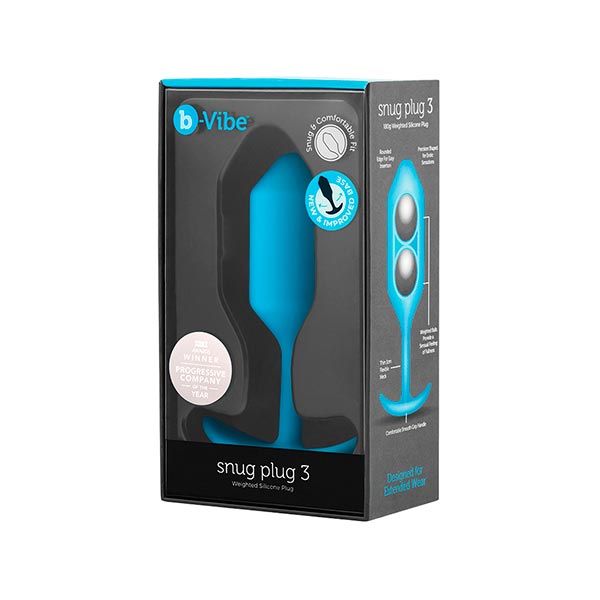B-Vibe Snug Plug 3 - Teal - Dilatador anal - sex shop dominame.cl - BV-009