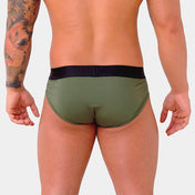 BRIEF CLASICO VERDE OLIVA - calzoncillo - ropa interior de hombre - lenceria masculina - boxer hombre