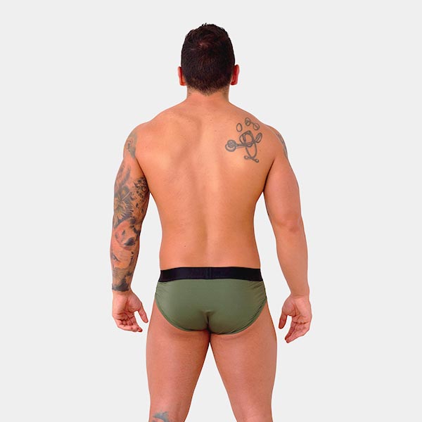 BRIEF CLASICO VERDE OLIVA - calzoncillo - ropa interior de hombre - lenceria masculina - boxer hombre