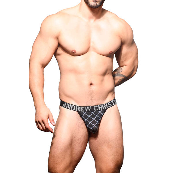 Barbed Wire Sheer Y-Back Thong - Andrew Christian - Sutien - Colaless - Ropa Interior Hombre