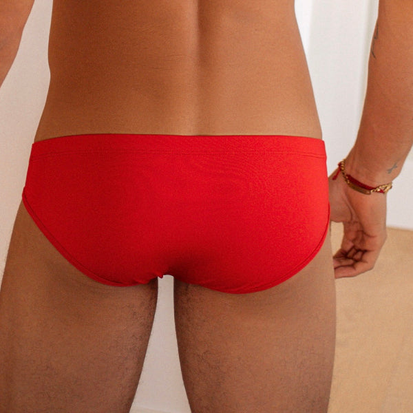 Bikini Basic Rojo  - Banador hombre - ropa interior masculina - brief - calzoncillo - sunga de bano