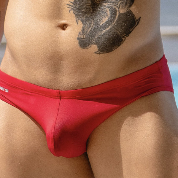 Bikini Basic Rojo  - Banador hombre - ropa interior masculina - brief - calzoncillo - sunga de bano