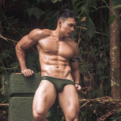 Bikini Basic Verde Militar - Banador hombre - ropa interior masculina - brief - calzoncillo - sunga de baño