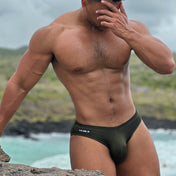 Bikini Basic Verde Militar - Banador hombre - ropa interior masculina - brief - calzoncillo - sunga de baño