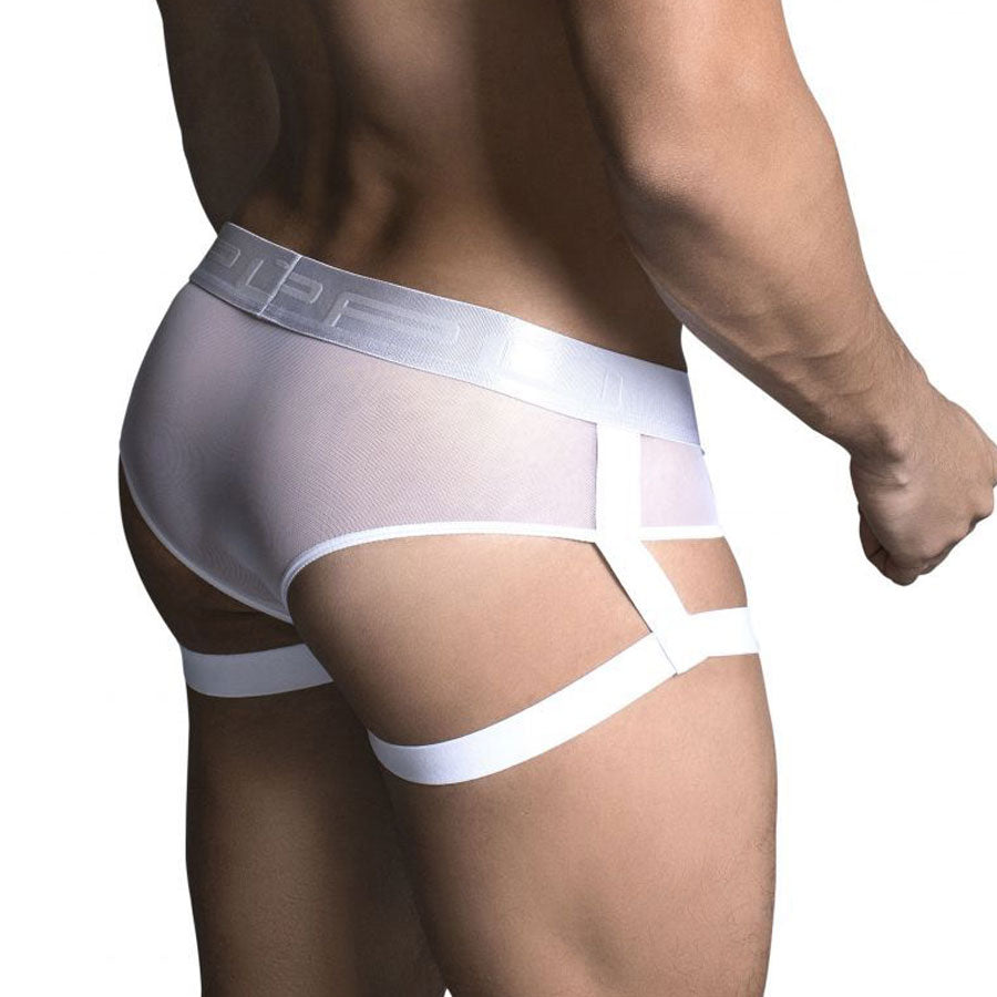 Bikini White - Lenceria sexy hombre - portaligas masculino - calzoncillo - ropa interior sensual hombre
