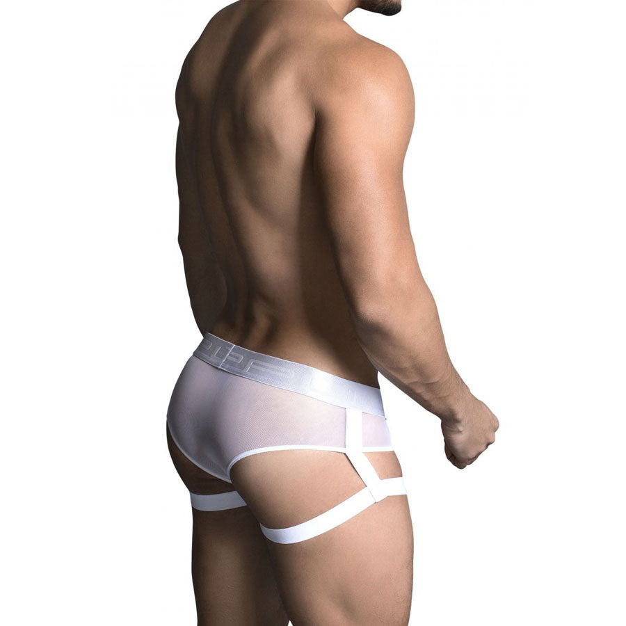 Bikini White - Lenceria sexy hombre - portaligas masculino - calzoncillo - ropa interior sensual hombre