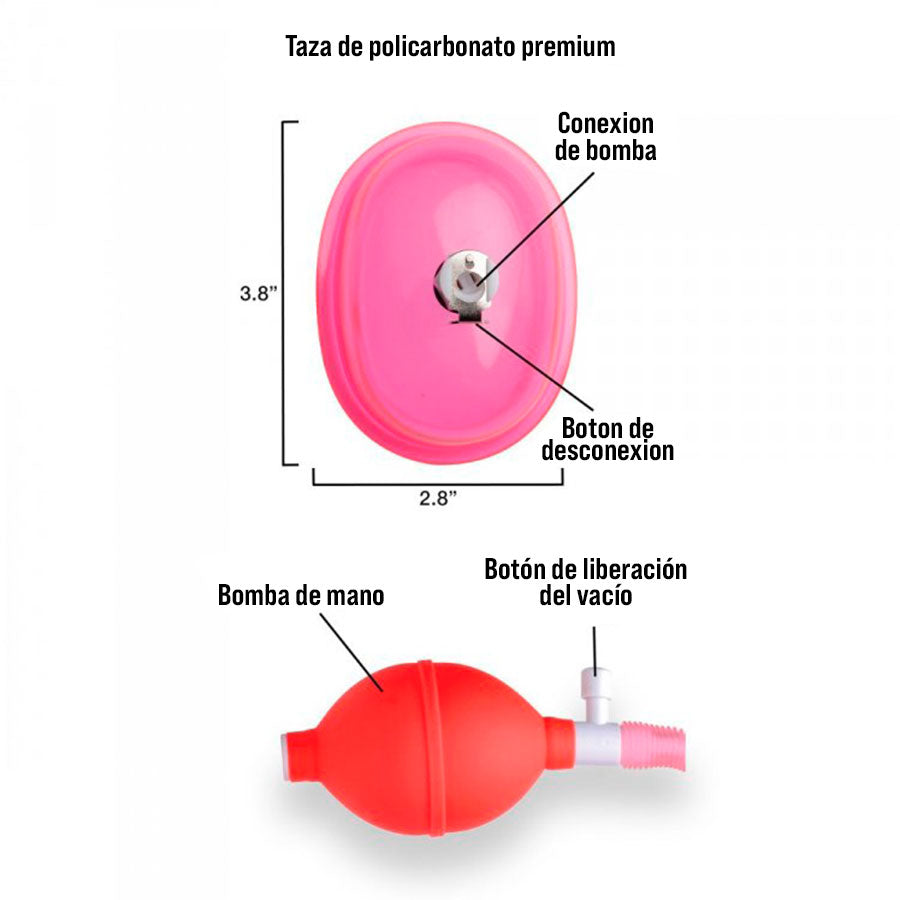 Bomba vaginal con Copa Pequeña de 9.6 cm Size Matters - sexshop dominame.cl