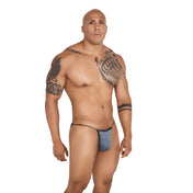 Colorful Mesh Bikini Gray - sunga - lenceria hilo hombre - ropa intima sexy masculina - calzoncillo