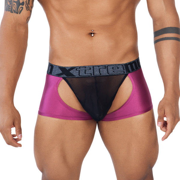 Daring Mesh Trunks Purple - Boxer sensual - ropa inerior masculina - lenceria hombre sexy