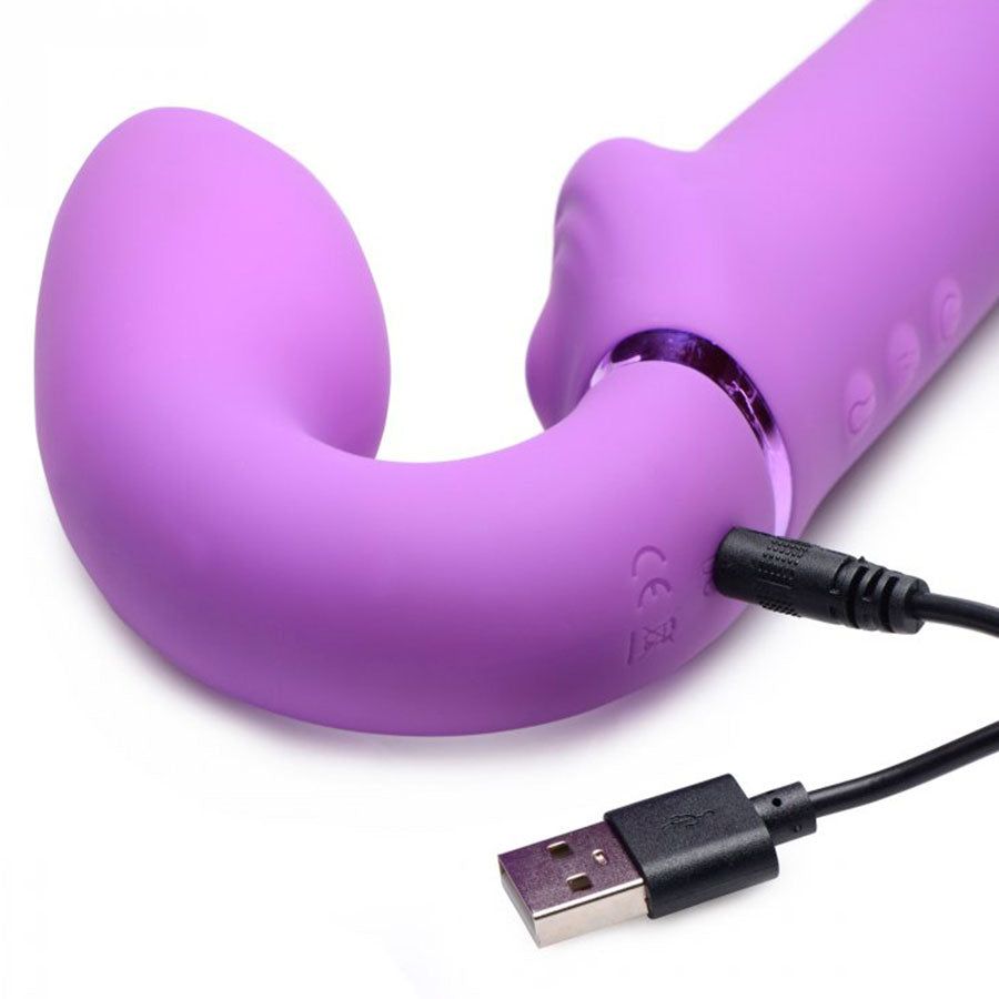 Dildo Strapless Vibrante - Comprar dildo doble online - Juguetes sexuales strapless - sex shop