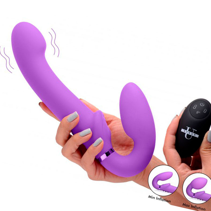 Dildo Strapless Vibrante - Comprar dildo doble online - Juguetes sexuales strapless - sex shop