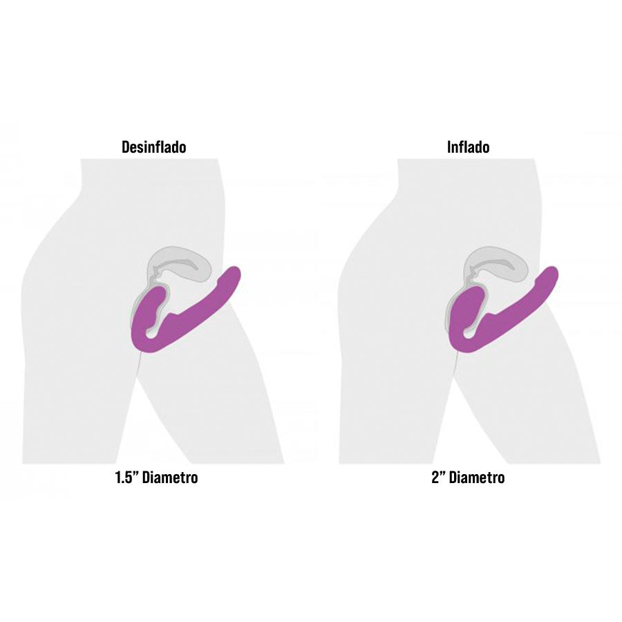 Dildo Strapless Vibrante - Comprar dildo doble online - Juguetes sexuales strapless - sex shop