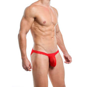 G-String Mallas - rojo  - encaje - lenceria masculina - ropa interior encaje hombre