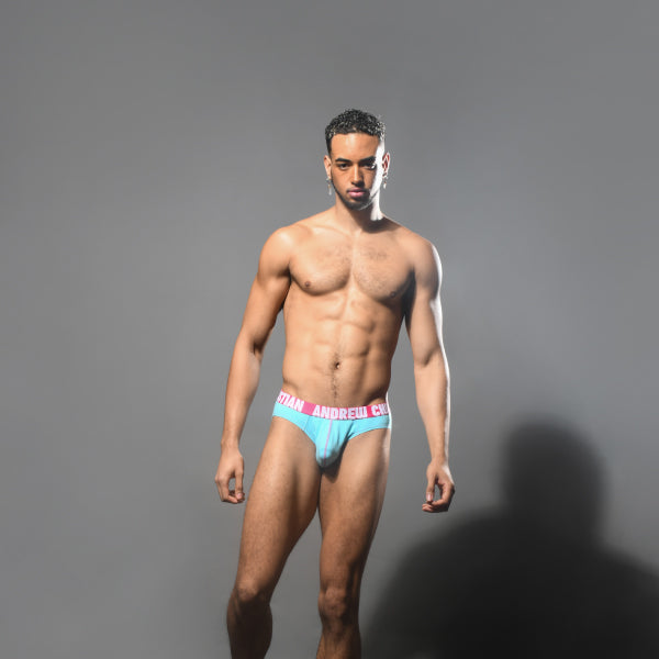 Happy Brief Sky ALMOST NAKED® de Andrew Christian - Slip - Calzoncillos - Lencerias Masculinas en Dominame.cl