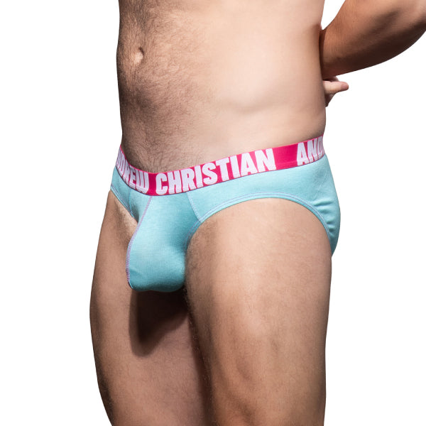 Happy Brief Sky ALMOST NAKED® de Andrew Christian - Slip - Calzoncillos - Lencerias Masculinas en Dominame.cl