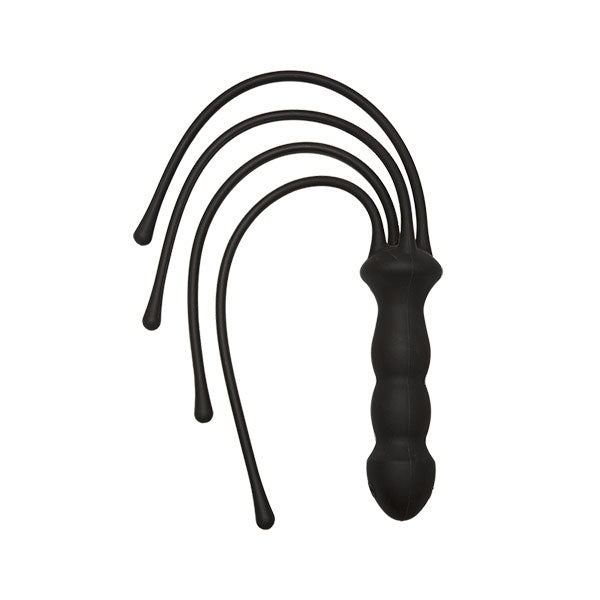 Latigo De Silicona Cuadruple - Kink - latigo de silicona - fusta - mango penetrante - nalgueador - juguetes de silicona - juguetes eroticos - bdsm - bondage