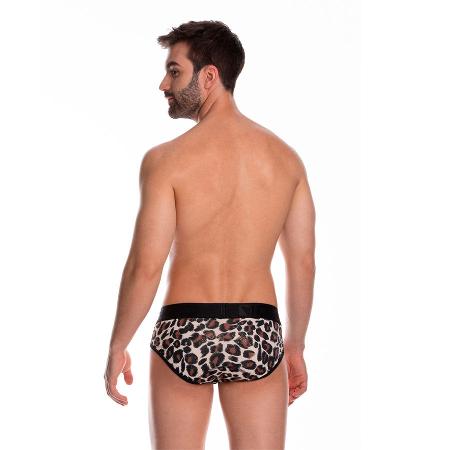 Leopard Brief - calzoncillo - sunga leopargo - boxer corto - lenceria sensual hombre