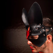 Mascara De Conejo Sumiso - mascara de cuero - mascara BDSM - bondage