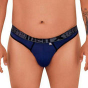 Microfiber Thongs Dark Blue Plus - tanga hombre - ropa interior masculina - calzoncillo