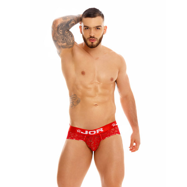 Romance Brief Red - Calzoncillos - Jor Underwear - Ropa Interior Masculina - Encajes