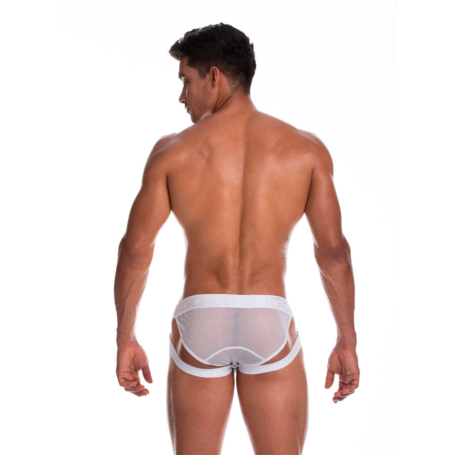Secrecy Brief Thong White - calzoncillo - portaligas masculino - ropa interior sensual de hombre