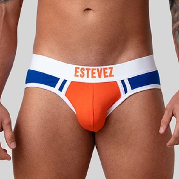 Sport Brief Supercolor Naranja/Azul - calzoncillo  - ropa intima masculina - ropa interior de hombre