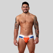 Sport Brief Supercolor Naranja/Azul - calzoncillo  - ropa intima masculina - ropa interior de hombre