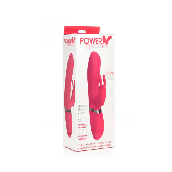 Vibrador Dual Rabbit Hoppy 18X - Vibrador conejo recargable - sexshop