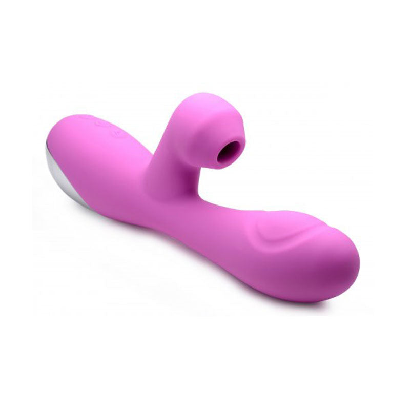 Vibrador & Succionador Rabbit Pink 10X - Vibrador punto G y clítoris recargable - Sexx shop