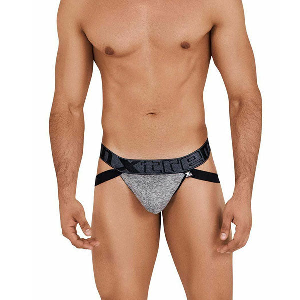 MICROFIBER JOCKSTRA grey SWEETSHOPCHILE.CL XTREMEN SEX SHOP LENCERIA SEXY MASCULINA