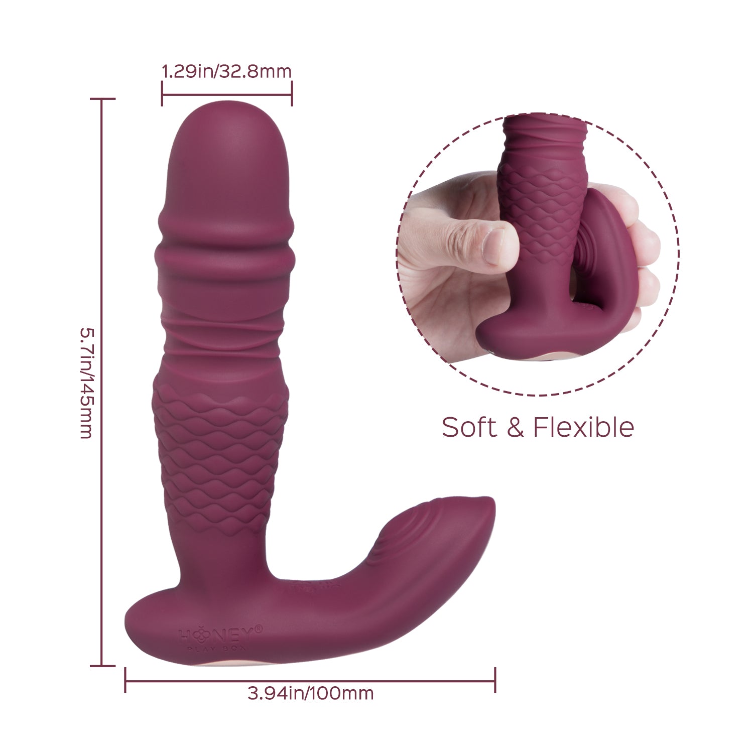 Ryder vibrador dual con movimiento