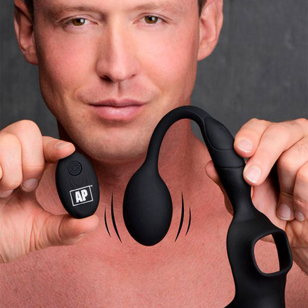 Bola Anal Vibradora con Cockring P-BOMB - XR Play Hard - SwissNavy - Satisfayer- Trojan - Vibradores, estimuladores, consoladores, dildos, plugs, anillos realistas, penes, masturbadores, lubricantes, cosmetica. Gran variedad de juguetes sexuales - Envíos rápidos y discretos a todo Chile