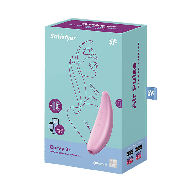 Satisfyer Curvy 3+ Pink – Succiona, Vibra y Tiene App Gratis - Satisfayer - Descubre un Mundo de Sensaciones, descubre un Universo de Placer - Envíos rápidos y discretos a todo Chile
