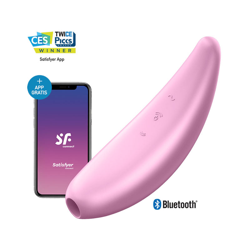 Satisfyer Curvy 3+ Pink – Succiona, Vibra y Tiene App Gratis - Satisfayer - Descubre un Mundo de Sensaciones, descubre un Universo de Placer - Envíos rápidos y discretos a todo Chile