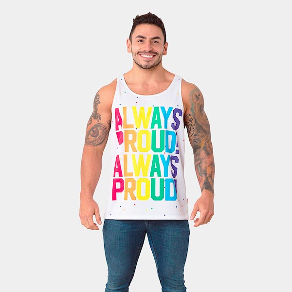 ALWAYS PROUD TANK - polera sin mangas - camiseta hombre - polera musculosa