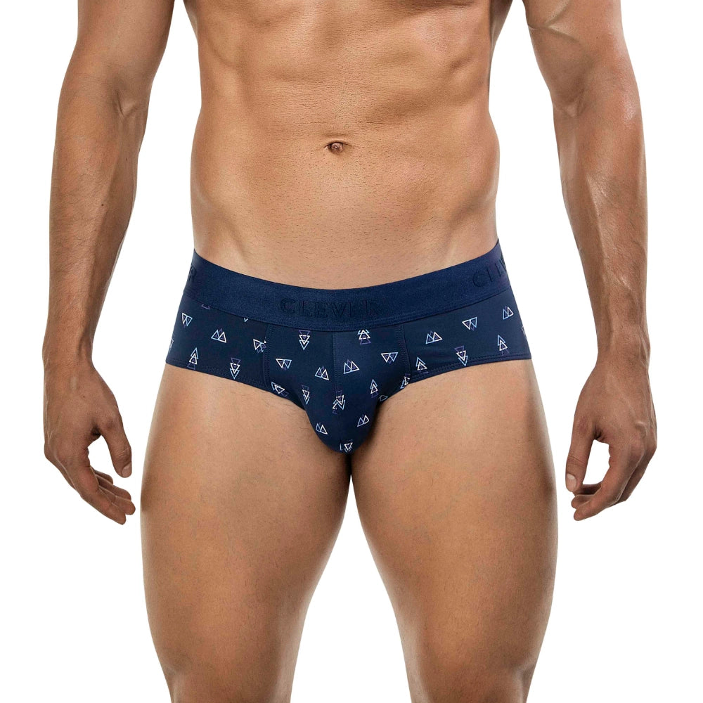 lenceria masculina - lenceria clasica - prenda clasica - prenda de algodon - lenceria azul - estampado - pretina elasticada - corte anatomico - ajuste perfecto - brief - slip - calzoncillo - clever - dominame - sexshop dominame