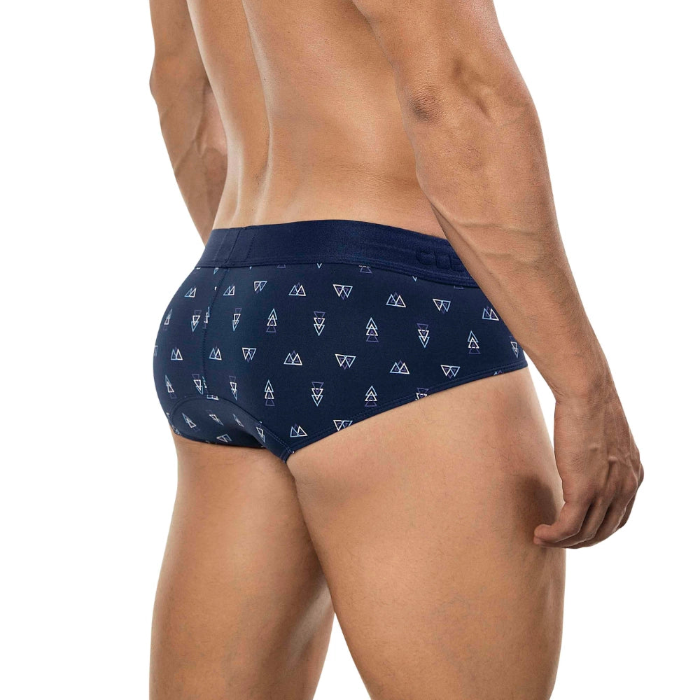 lenceria masculina - lenceria clasica - prenda clasica - prenda de algodon - lenceria azul - estampado - pretina elasticada - corte anatomico - ajuste perfecto - brief - slip - calzoncillo - clever - dominame - sexshop dominame