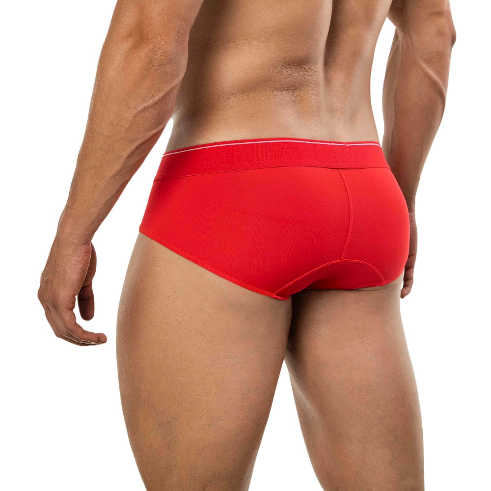 brief clever - calzoncillo rojo - lenceria clasica - brief - prenda comoda - lenceria erotica - lenceria de hombre - ropa interior - lenceria de algodon - spandex - dominame - sexshop dominame 