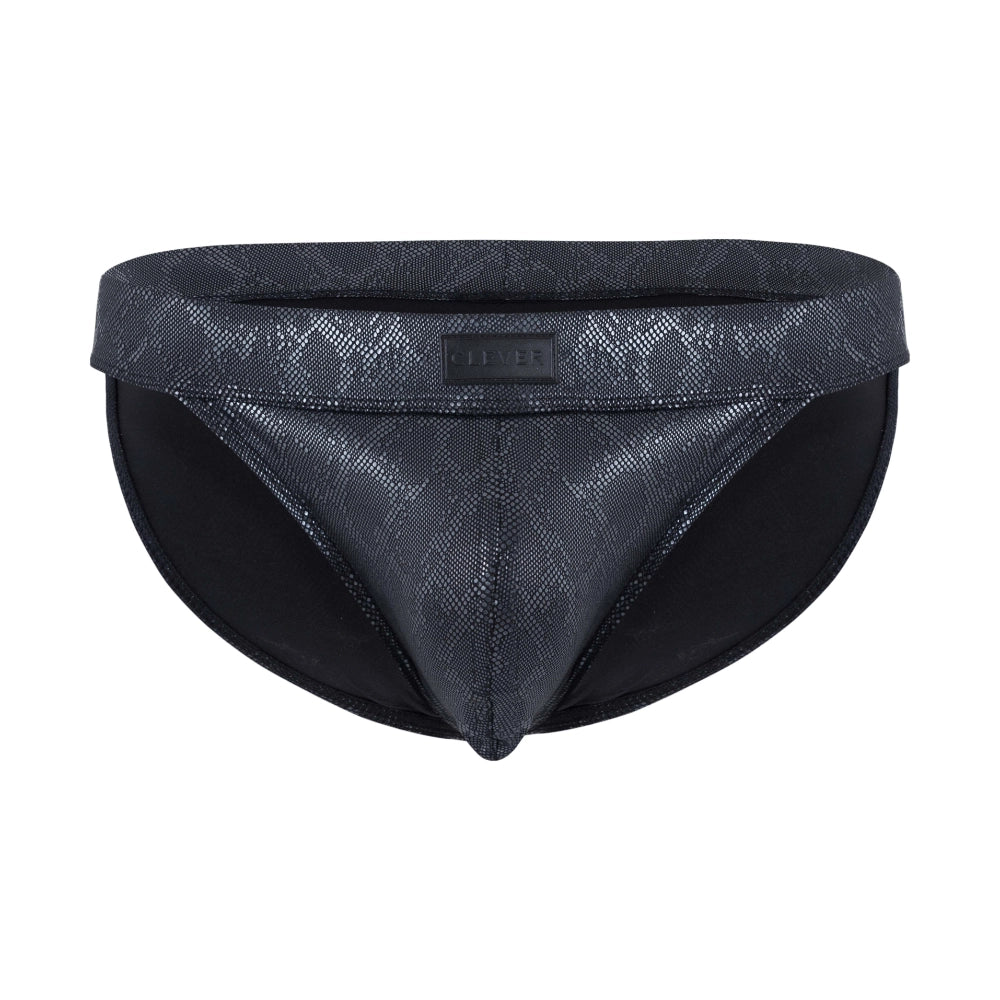 lenceria masculina - lenceria de hombre - renda erotica - enceria estampada - estampado de serpiente - lenceria negra - negro brillante - escamas de serpiente - prenda erotica - calce anatomico - lenceria levanta bulto - prenda sexy - clever - dominame - sexshop dominame 