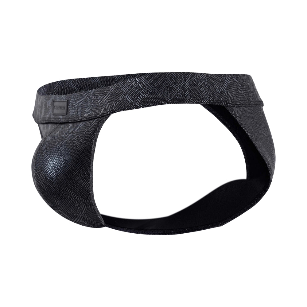 lenceria masculina - lenceria de hombre - renda erotica - enceria estampada - estampado de serpiente - lenceria negra - negro brillante - escamas de serpiente - prenda erotica - calce anatomico - lenceria levanta bulto - prenda sexy - clever - dominame - sexshop dominame 