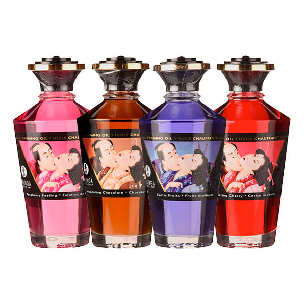 Aceite Afrodisiaco con Efecto Térmico Y Comestible - Frutas Exóticas - Vibradores, lencería erótica, lubricantes, aceites para masaje y más.