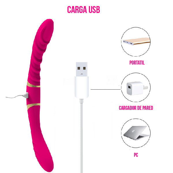 Vibrador Doble Sable del Placer - SexShop - Vibrador - Estimulación - Placer - Juguetes Eróticos - Hot - Erótico