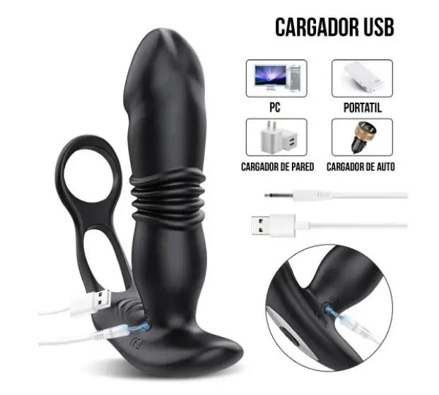 ProstiMax Fusion Orgásmica - vibrador - movimiento - - aplicación - juguetes eróticos - placer - adultos - parejas - Jugueteo - Caricias - Santiago - Sexy