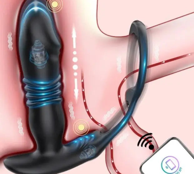 ProstiMax Fusion Orgásmica - vibrador - movimiento - - aplicación - juguetes eróticos - placer - adultos - parejas - Jugueteo - Caricias - Santiago - Sexy