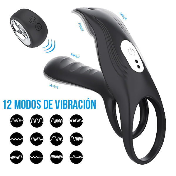 Anillo Twice – Mas Grueso y Vibrante - vibrador - movimiento - app - aplicación - control - juguetes eróticos - placer - adultos - parejas