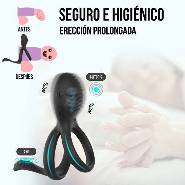 Anillo duolove - anillo vibrador - anillo para pene - anillo sexual - juguetes eroticos - juguetes sexuales- sexshop chile - vibrador con control