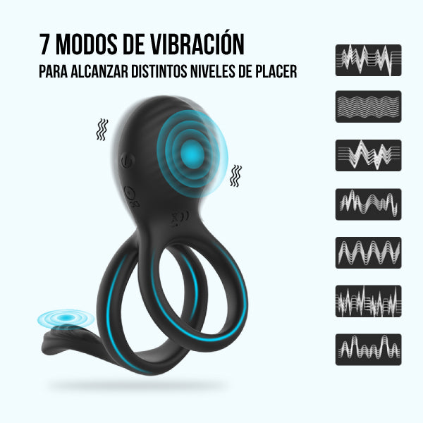 Anillo duolove - anillo vibrador - anillo para pene - anillo sexual - juguetes eroticos - juguetes sexuales- sexshop chile - vibrador con control