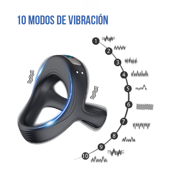 Anillo megabuzz - anillo vibrador - anillo para pene - anillo sexual - juguetes eroticos - juguetes sexuales- sexshop chile - vibrador con control