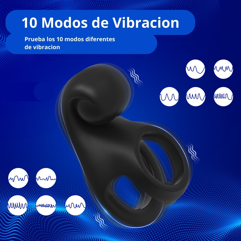 Anillo vibrador helix - dominame - anillo de vibraciones - anillo para pene - anillo sexual - anillo vibrador potente - juguete para parejas - mejorar ereccion con vibrador - vibrador -  sex shop dominame.cl