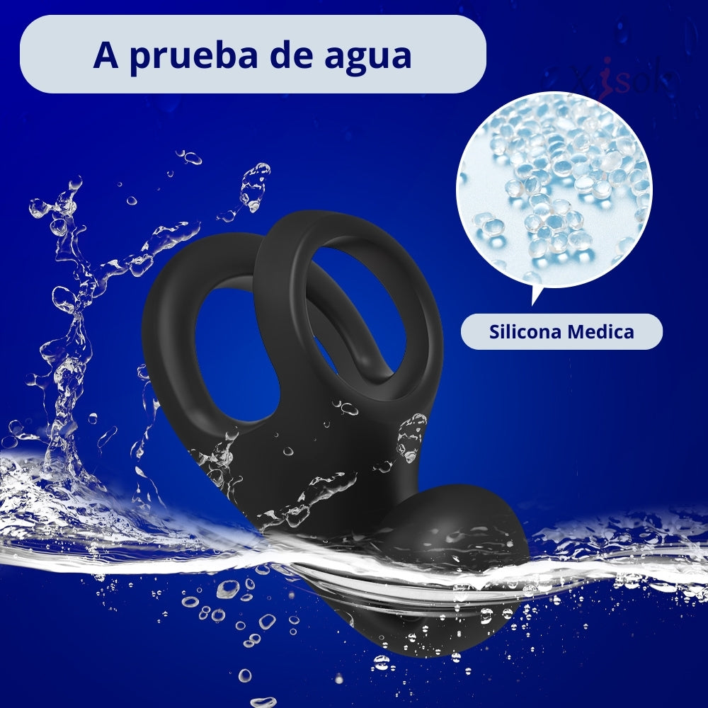 Anillo vibrador helix - dominame - anillo de vibraciones - anillo para pene - anillo sexual - anillo vibrador potente - juguete para parejas - mejorar ereccion con vibrador - vibrador -  sex shop dominame.cl